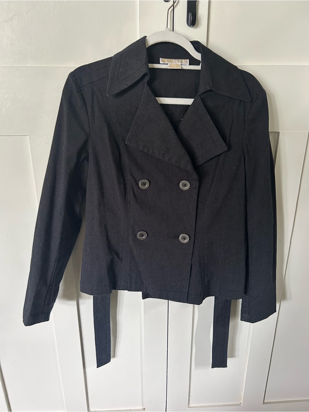 Michael Michael Kors Black Double Breasted Jacket Size Large